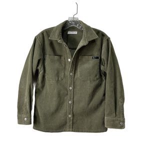 Zara Youth Size 10 Green Corduroy Jacket Casual Street Wear Metal Button…